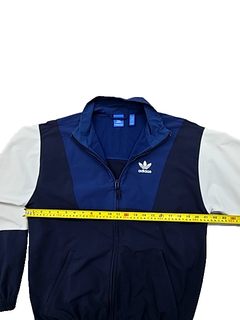 Adidas Men's Navy/White 3-Stripes Track Jacket M Zipper