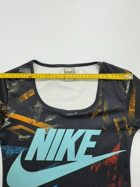 Nike Dri-FIT Women Black Long Sleeve Graphic T-Shirt Size M