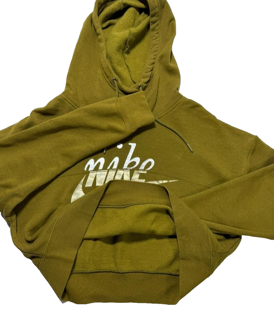 Nike Olive Green Cropped Hoodie Pullover Women's Size S