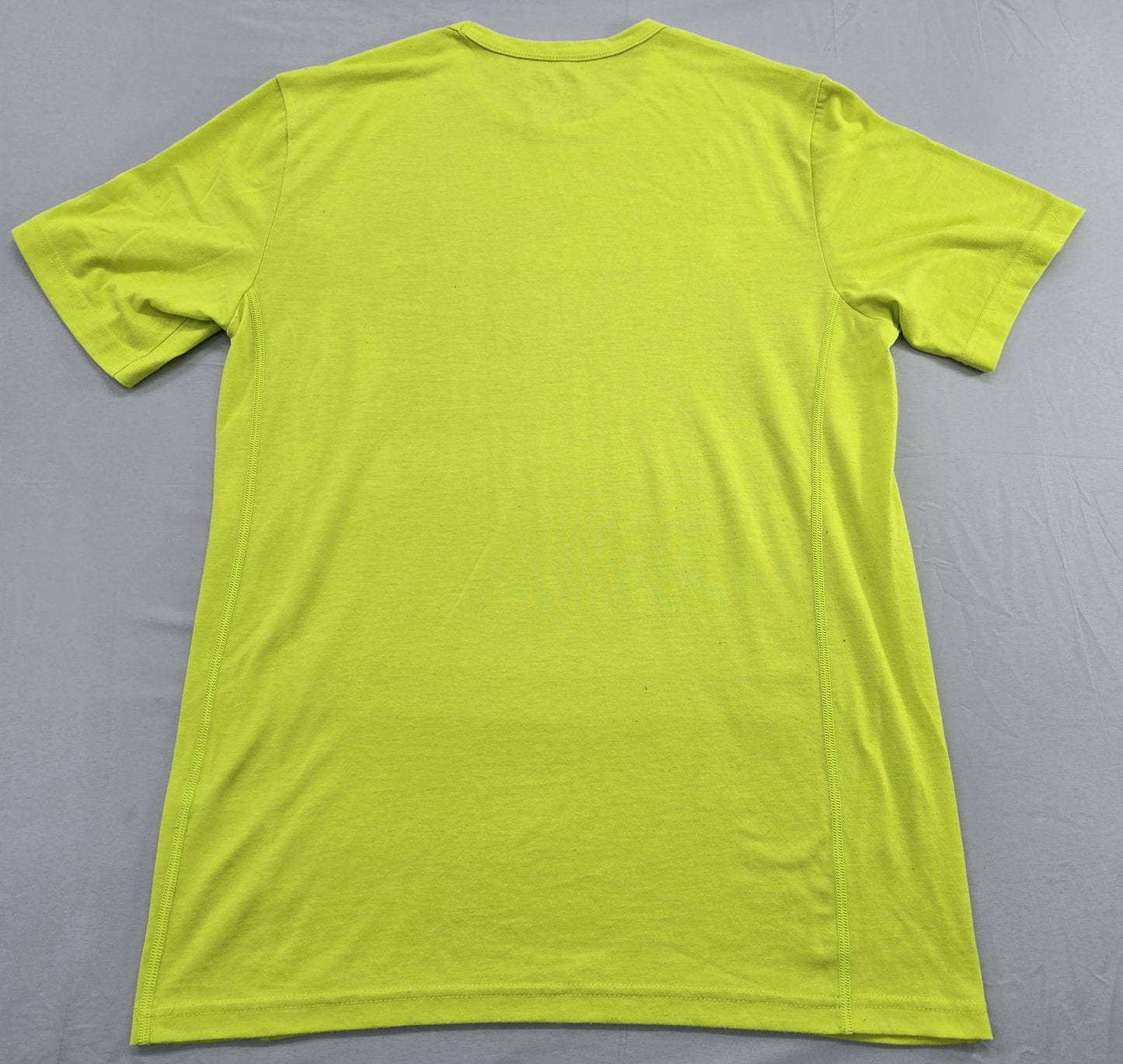 Champion Men's Neon Lime Green T-Shirt Small Cotton Crew Neck