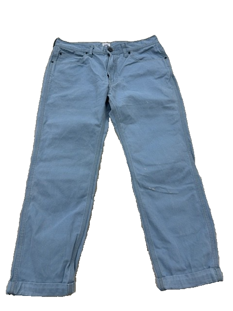 Lee Women's Rider Worker Cropped Blue Jeans W34 L32 Straight
