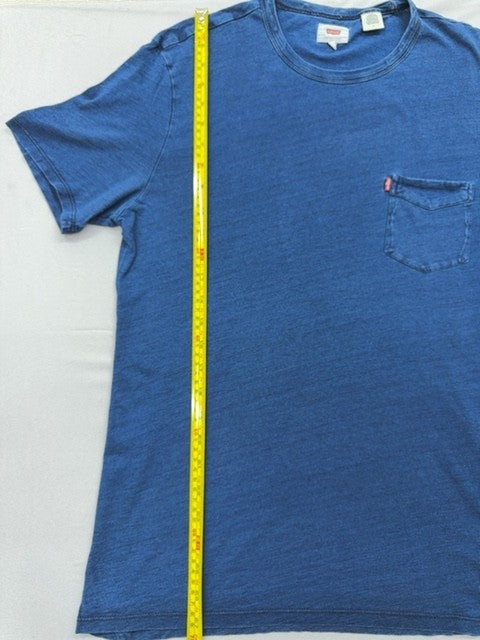 Levi's Men's Short Sleeve Blue Pocket T-Shirt Medium Cotton