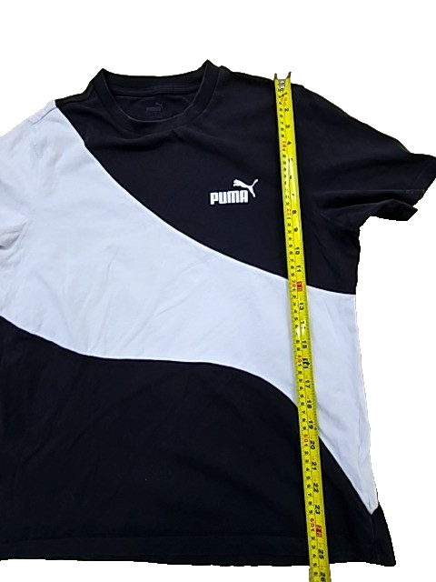 Puma Men's Black/White Split Color T-Shirt Size L