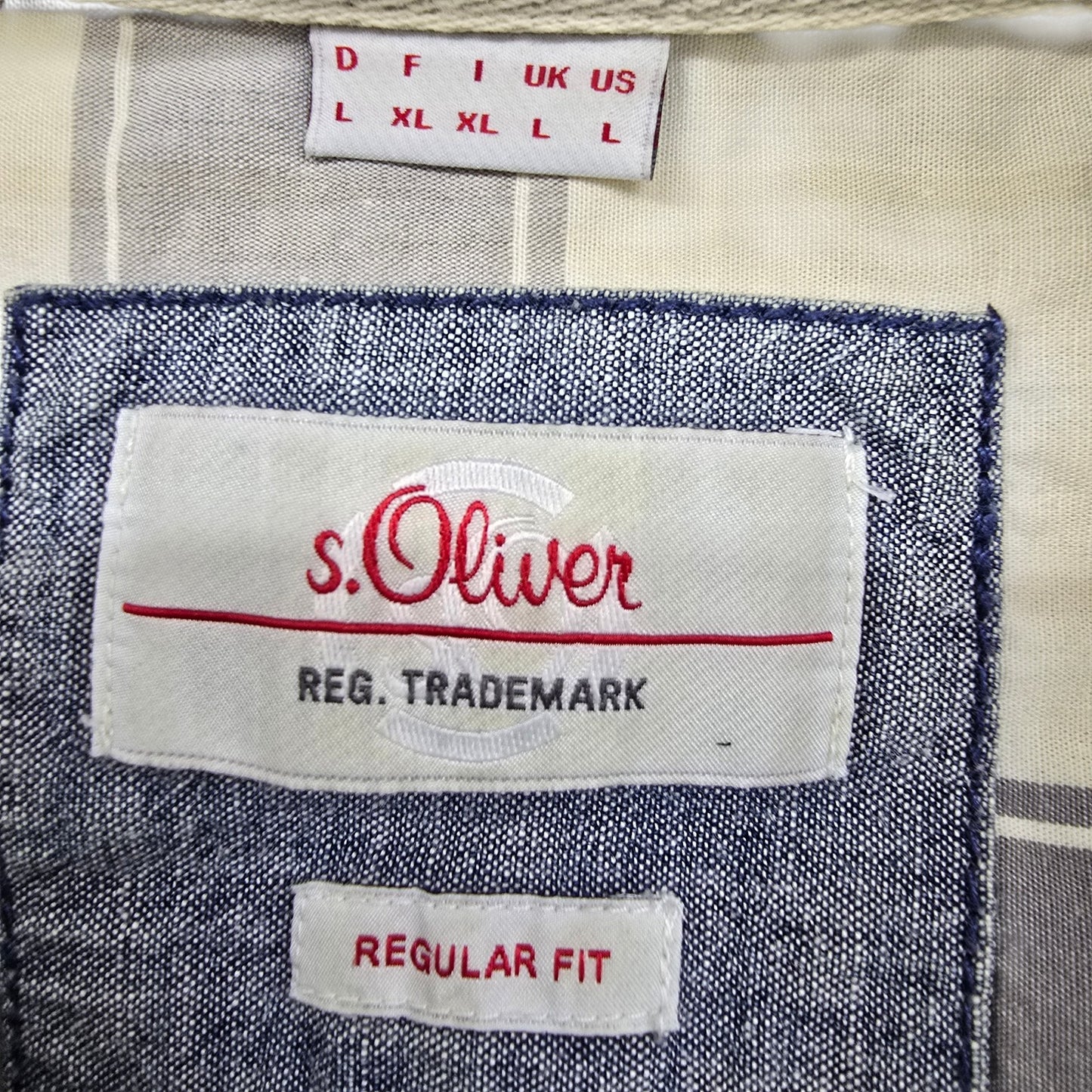 s.Oliver Men White Shirt size L product image 3