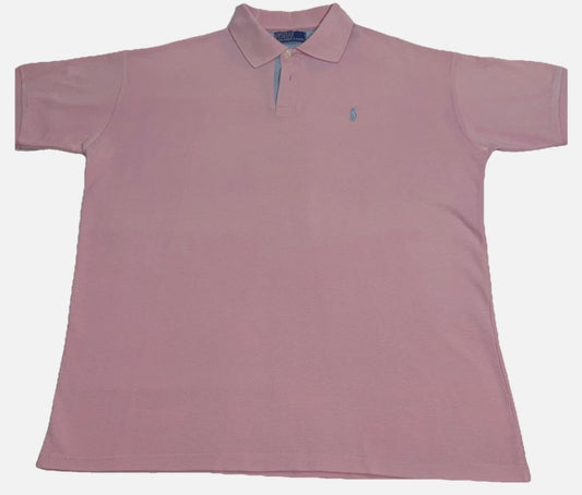 Ralph Lauren Men's Pink Polo Shirt – Size L, Short Sleeve, Cotton