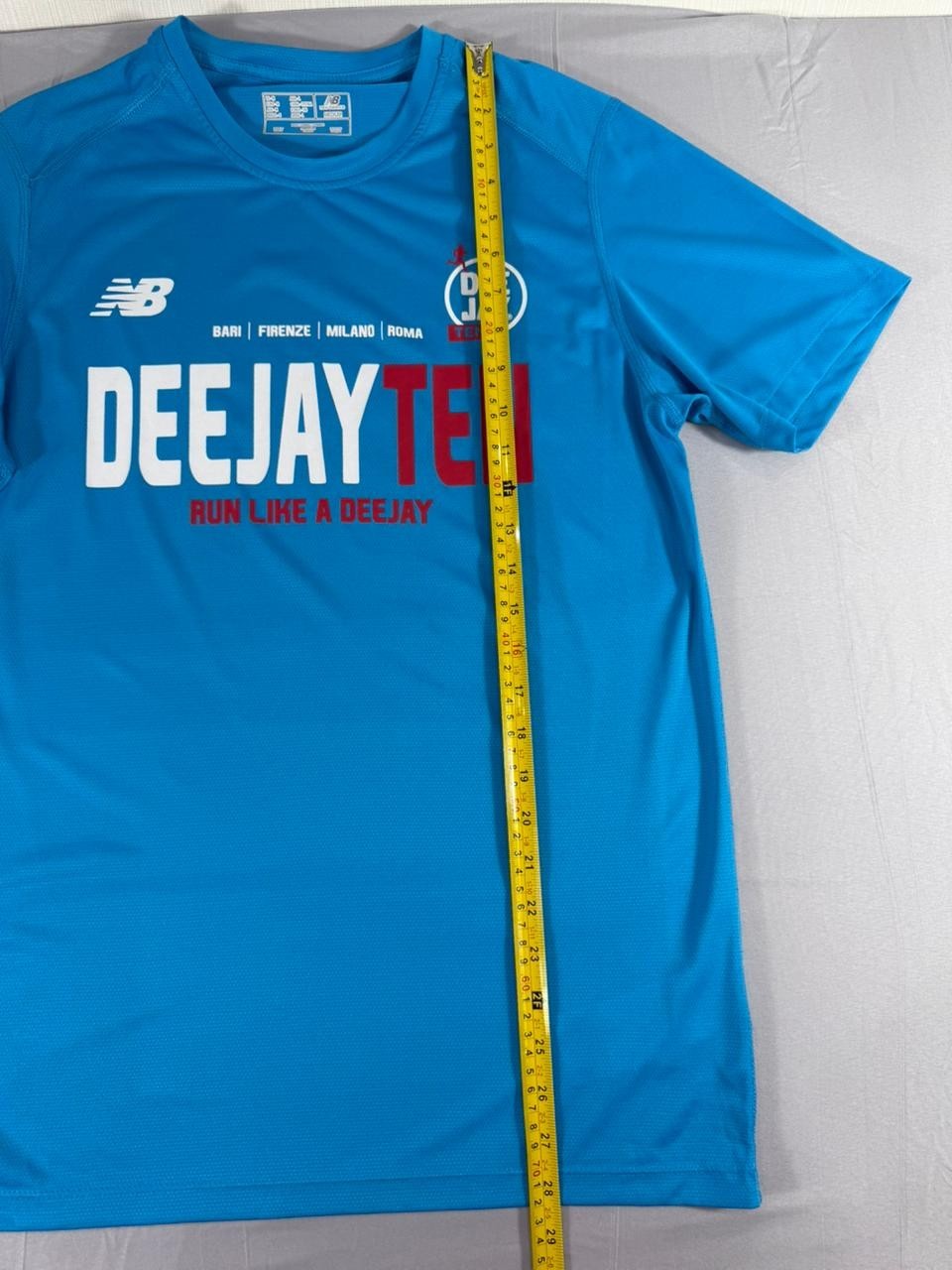 New Balance DEEJAY TEN Running T-Shirt Men's Medium Blue Athletic Tee