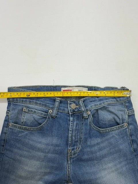 Levi's Boys Blue Denim 511 Slim Fit Size 16 Casual Button Jeans