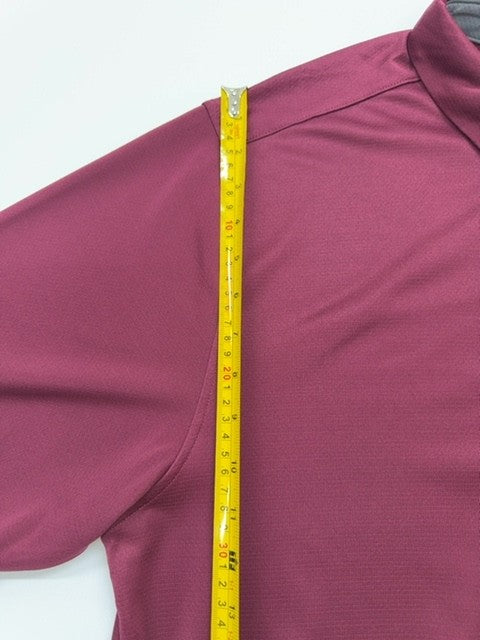 Under Armour Men's Burgundy Long Sleeve Polo Big & Tall XXL Loose