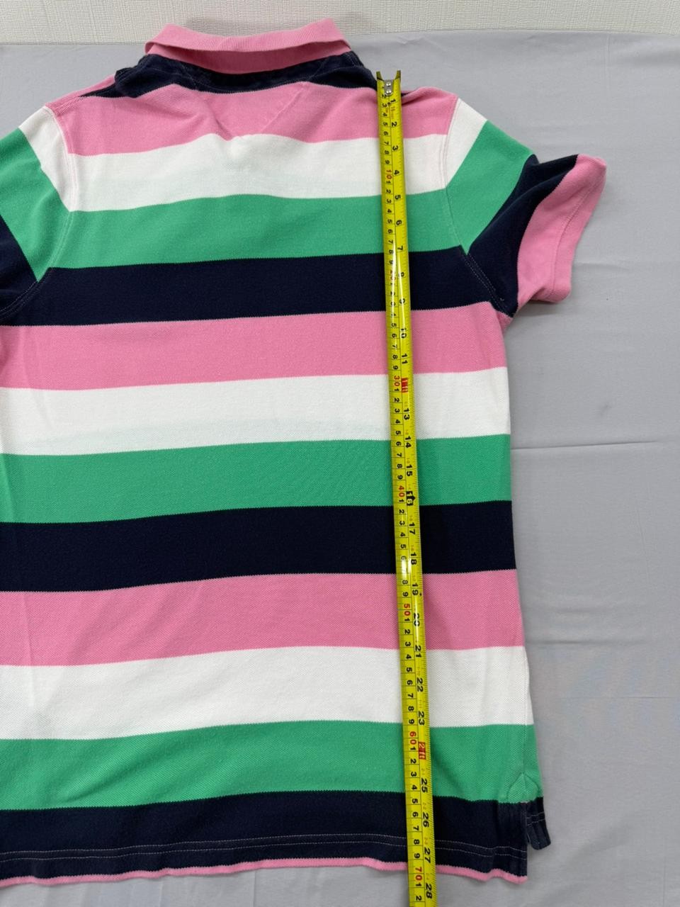 Tommy Hilfiger Men's M Multicolor Stripe Slim Fit Polo Cotton Shirt