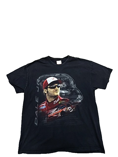 Chase Authentics Men's Dale Earnhardt Jr Black NASCAR T-Shirt XL Vintage