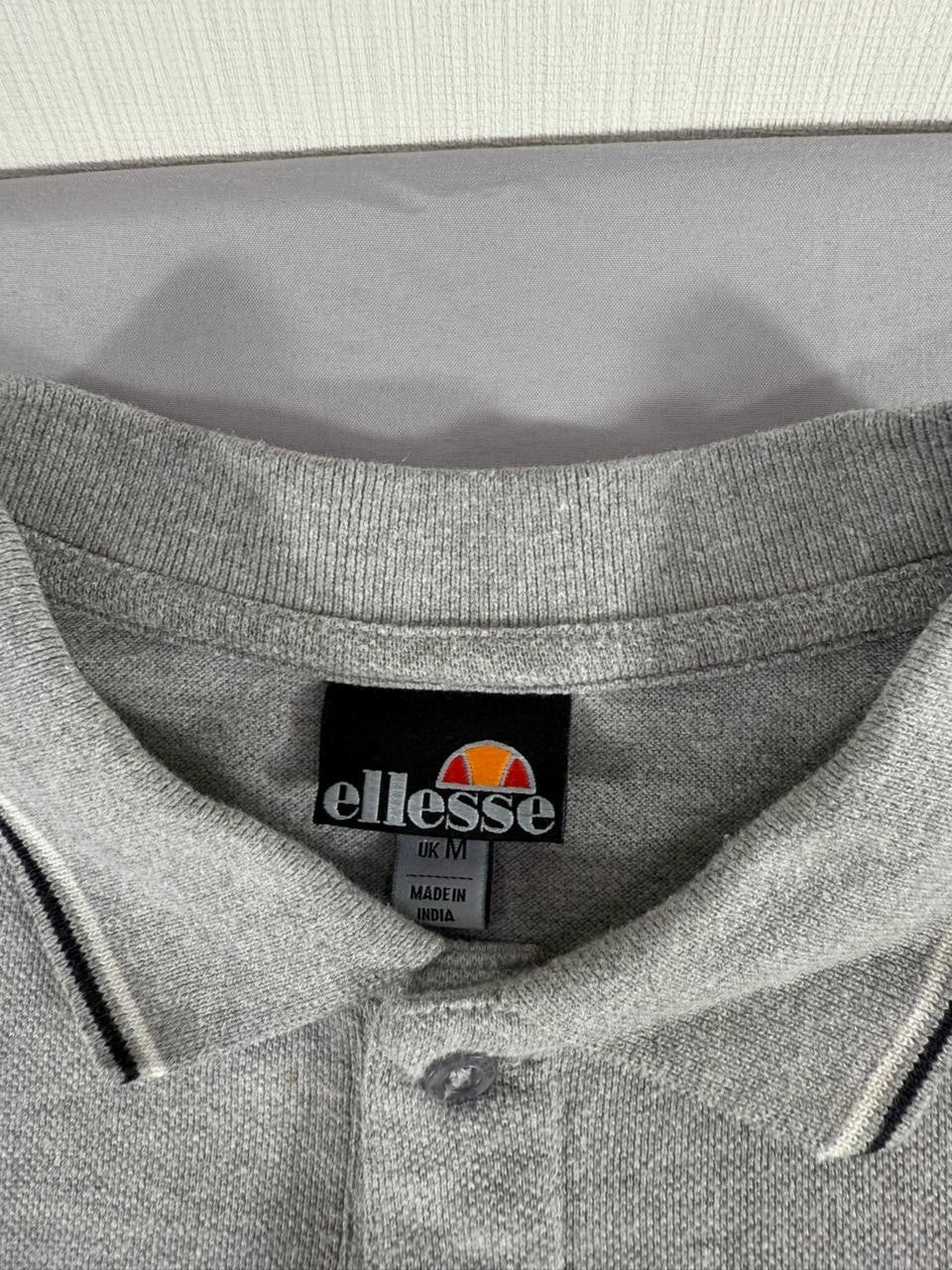 Ellesse Classic Men's Polo Shirt Gray Size M Short Sleeve