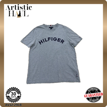 Tommy Hilfiger Men's Light Grey Heather Graphic T-Shirt L New