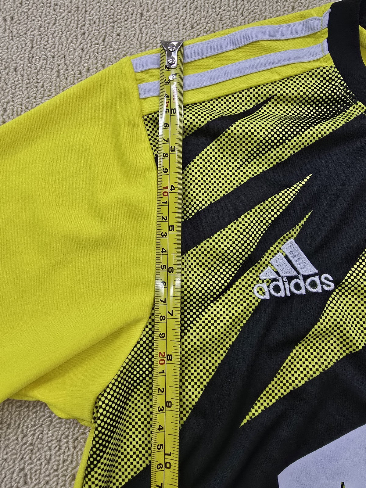 Adidas Yellow Soccer Jersey Men's L AEROREADY Moisture-Wicking Mesh