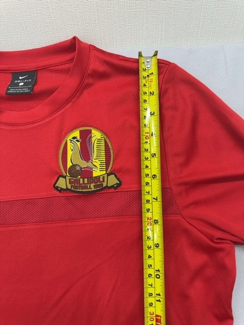 Nike Men's L Red Dri-FIT Soccer Jersey Short Sleeve Mesh