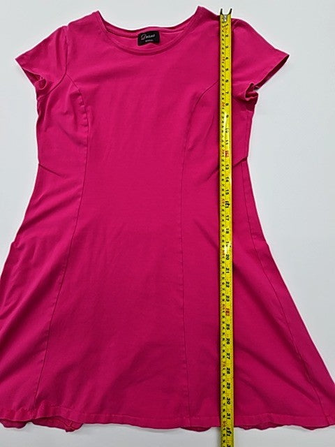 Yessica Women's Magenta Fit Flare Knee Length Dress Size M