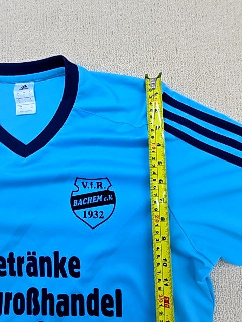Adidas Men's Blue V-Neck Long Sleeve Jersey Size L Sports Mesh