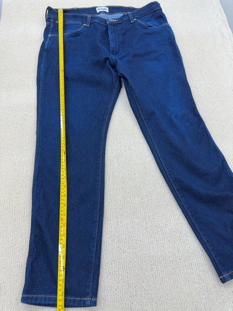 Wrangler Men's Blue Straight Denim Jeans W36 L30 Regular Fit