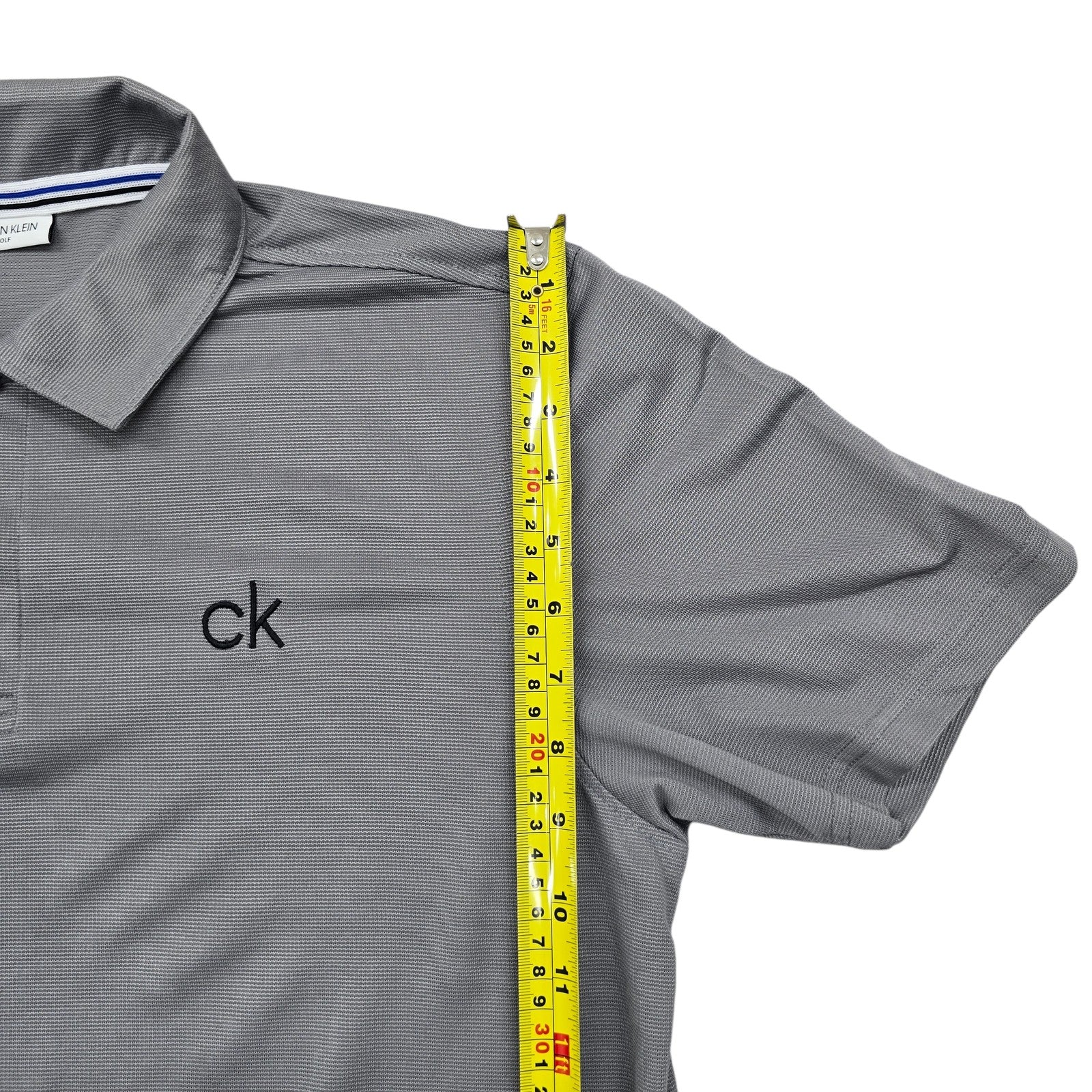 Calvin Klein Men Gray Polo Shirt size M product image 6