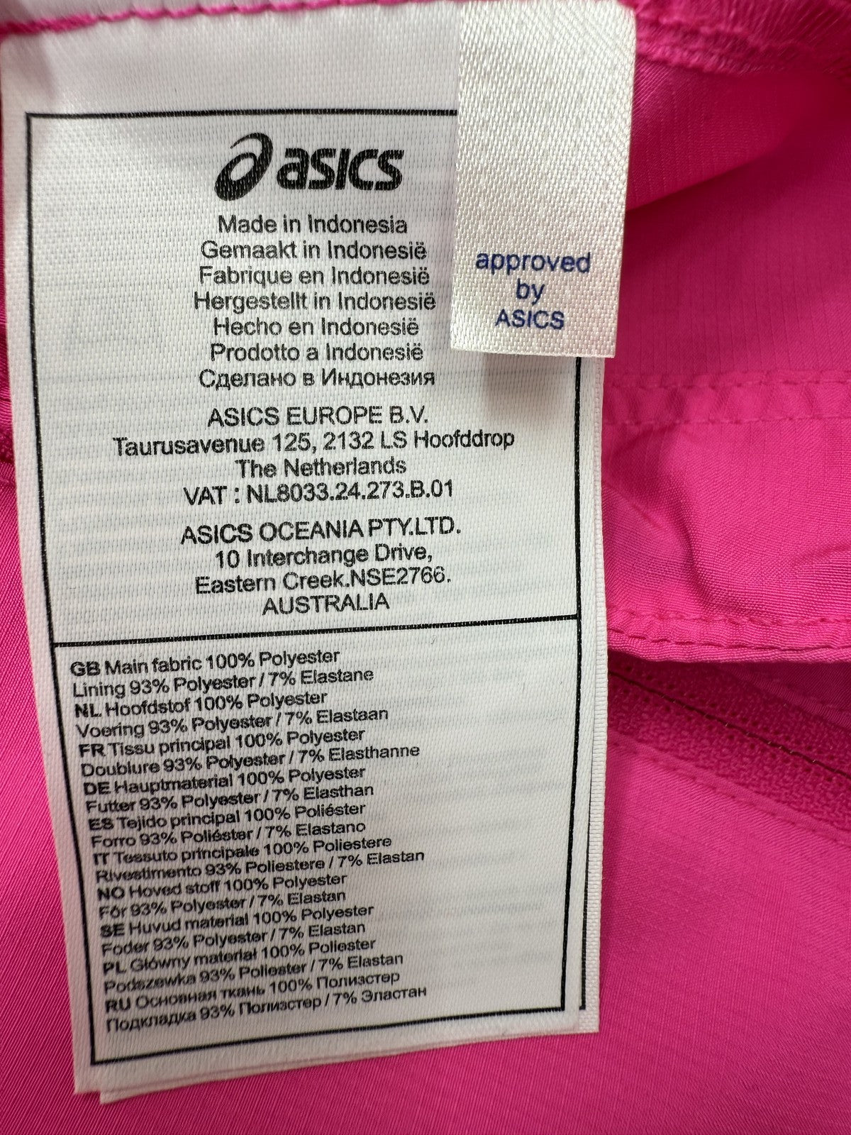 Asics Women's Pink Motion Dry Running Jacket S Long Sleeve
