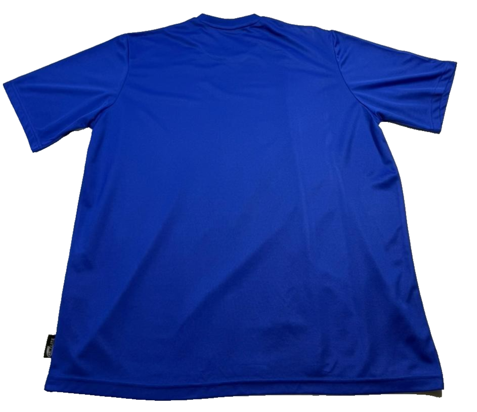Adidas Men�S Royal Blue Climalite Training Jersey White Stripes Ecole De Foot L