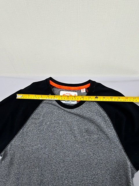 Superdry Vintage Logo Raglan T-Shirt L Grit Grey/Black Cotton 2014