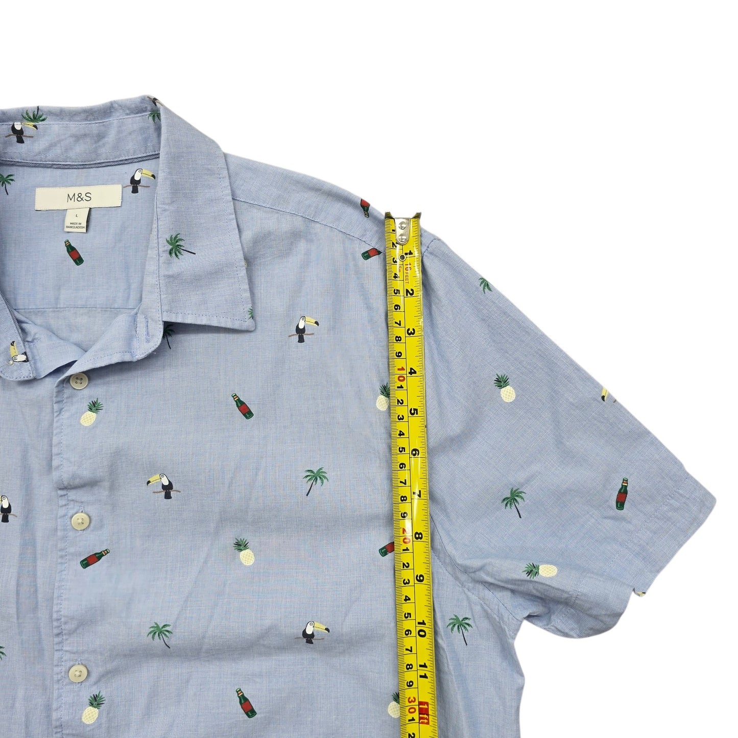 M&S Men Blue Shirt size L product image 6