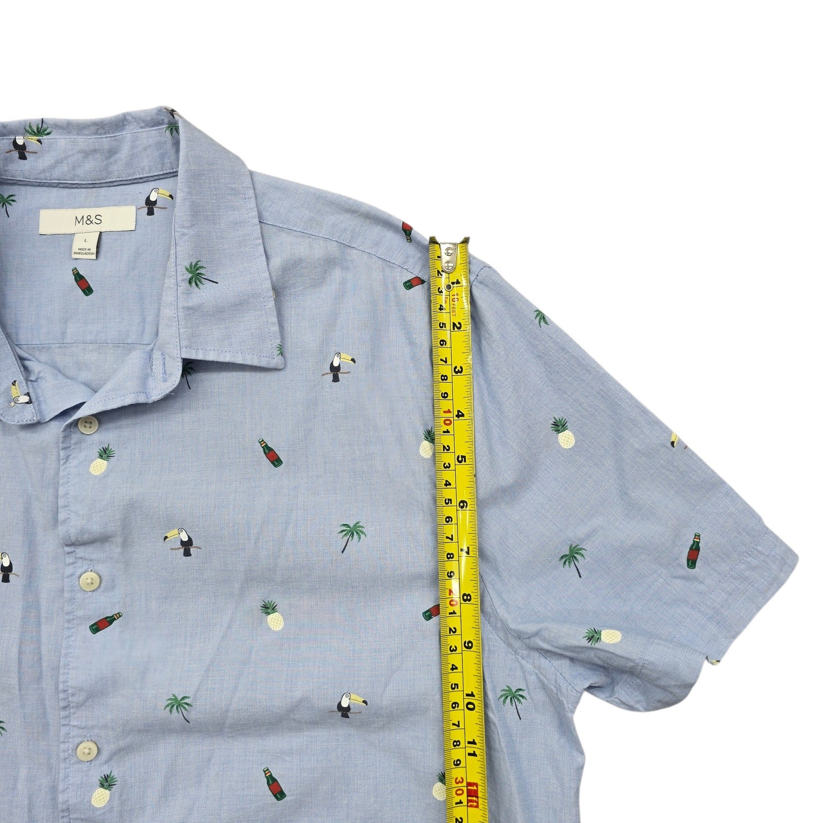 M&S Men Blue Shirt size L product image 6