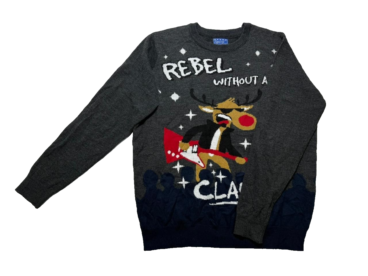 Sweater Seasons Greetings Rebel Without A Claus