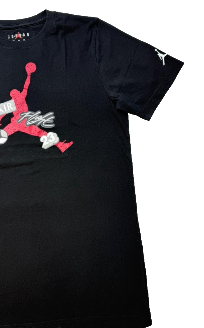 Nike Jordan Air Flight 23 Jumpman Graphic T-Shirt Black Red Youth XL 1315 Years