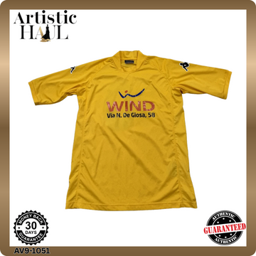 Kappa Men's Yellow Football Jersey XL V-Neck 2008 Short Sleeve