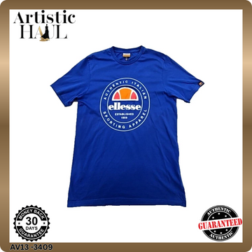 Ellesse Men's Blue Graphic Print T-Shirt Size L Regular