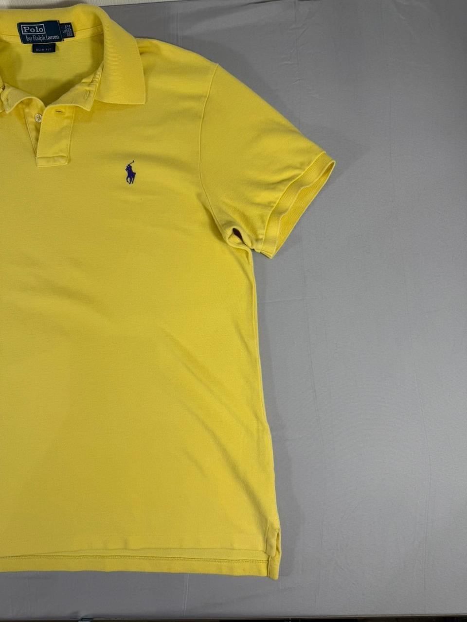 Polo Ralph Lauren Slim Fit Yellow Polo Shirt Men's Short Sleeve M