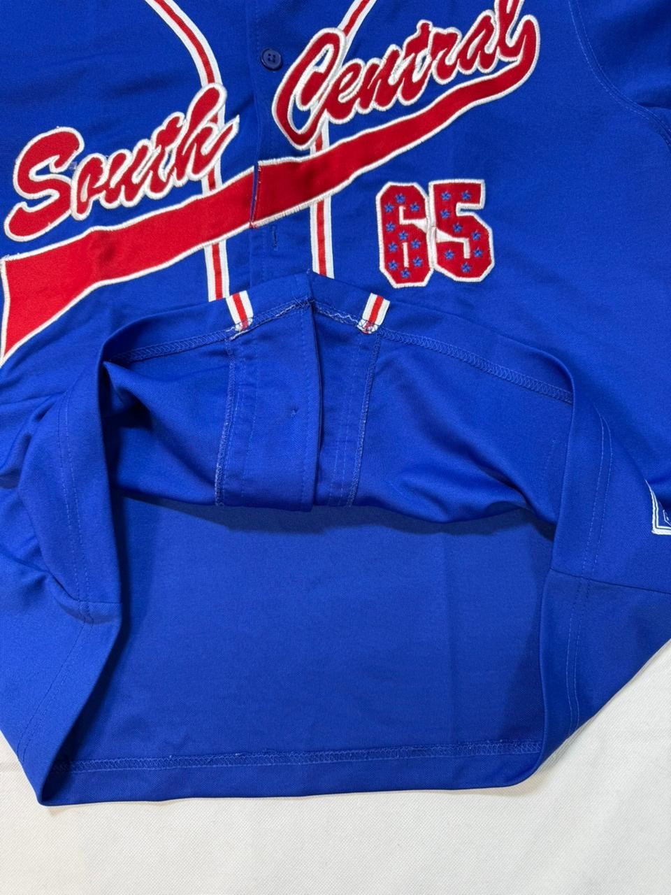 Men's South Central 65 Jersey Blue Red Baseball Shirt 2Xl Classic Retro