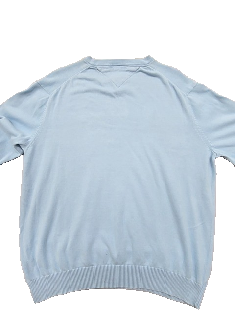 Tommy Hilfiger Men's Light Blue V-Neck Pullover Sweater XL