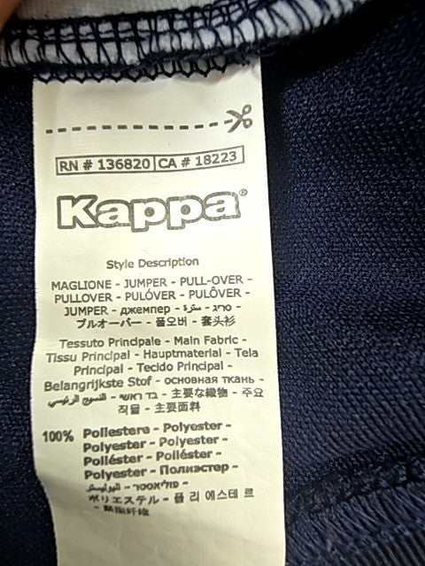 Kappa Navy Blue Colorblock Crewneck Pullover Hoodie Med