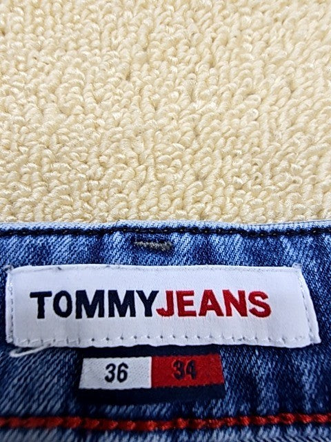 Tommy Hilfiger Men's Tapered Light Wash Jeans 36x34 34" Inseam Denim