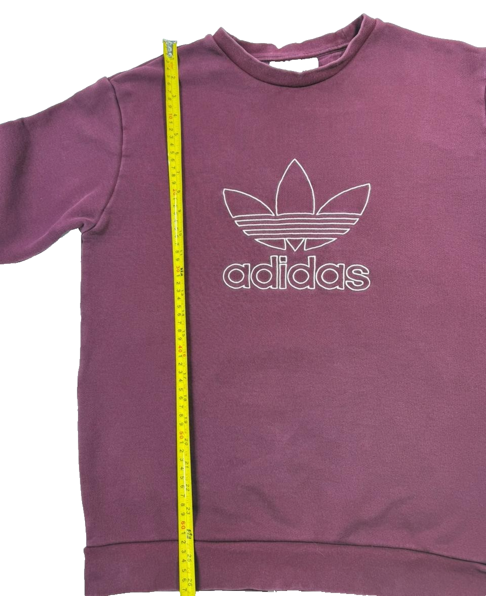 Adidas Trefoil Crew Sweatshirt In Maroon Color - M