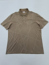 Lacoste Men Khaki Sport Polo Button Front Size S Cotton Pique Regular