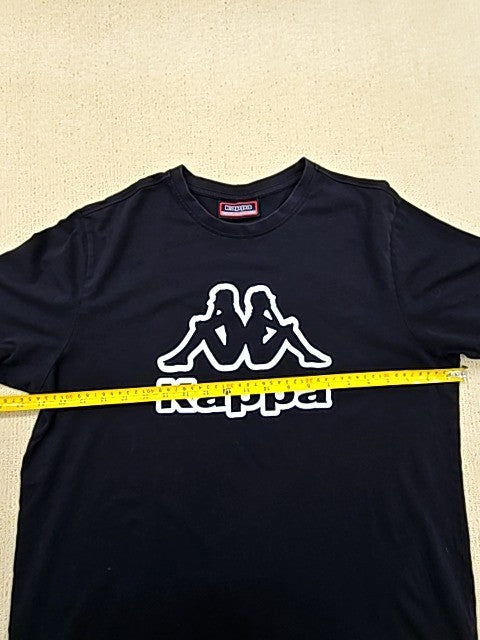 Kappa Men's Black Large T-Shirt Omini Logo Italy Cotton L