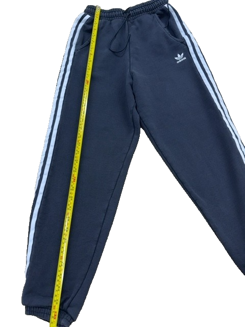 Adidas Originals Men's Navy 3-Stripes Fleece Sweatpants L Regular