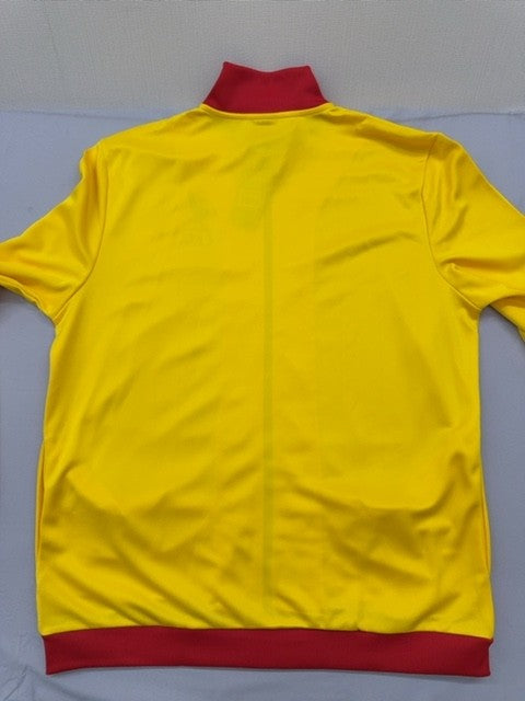 LFC Men's Yellow Striped Soccer Track Jacket L Polyester Zipper