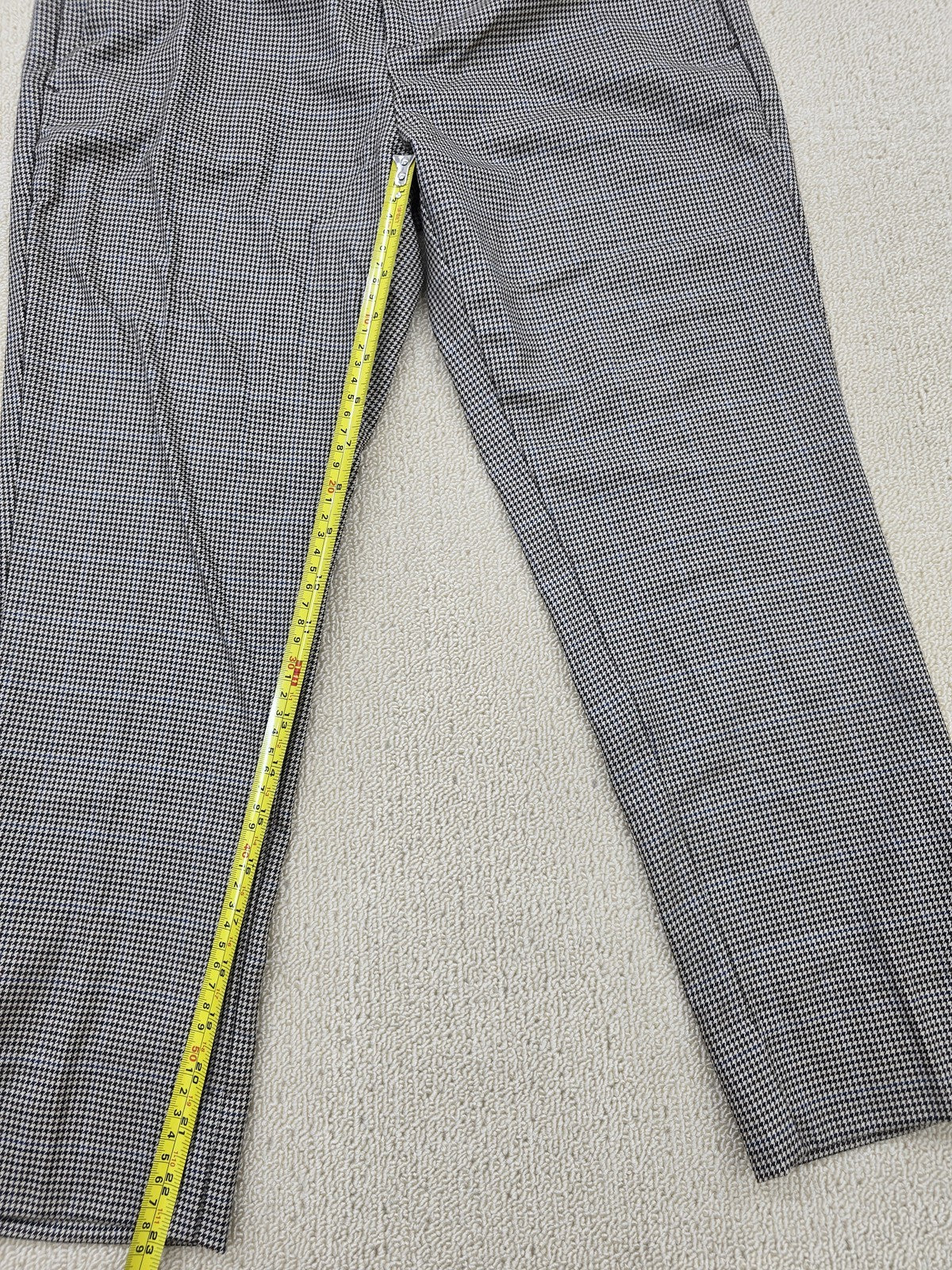 Reiko Laura Fancy Grey Houndstooth Cigarette Pants Sz 27 Women NWT