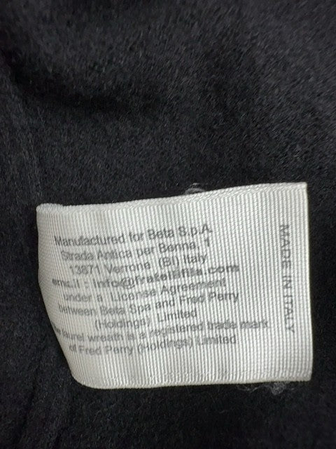 Fred Perry Grey V-Neck Wool Blend Sweater Size 46 Men Laurel Logo Italy
