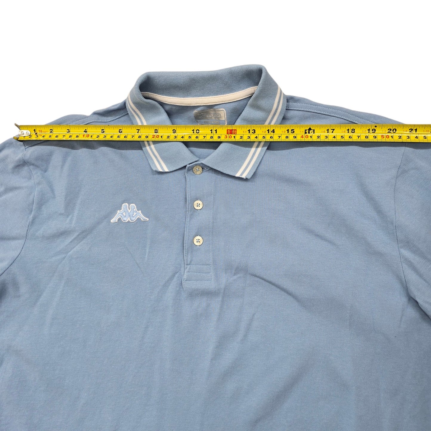 Kappa Boys Light Blue Cotton Polo Shirt XLarge Embroidered Logo