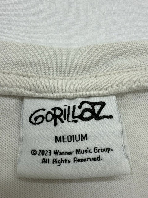 Primark Men White Gorillaz Graphic T-Shirt Size M Regular Condition