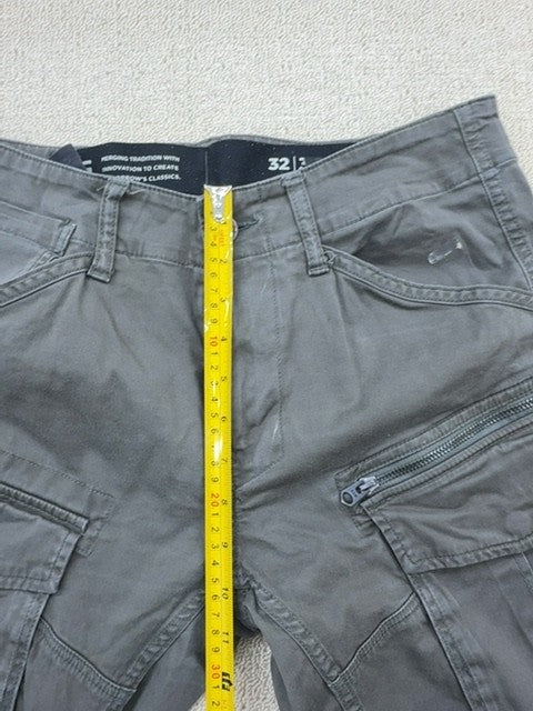 G-Star Raw Men's Dark Grey Cargo Pants Size 32 Tapered Twill