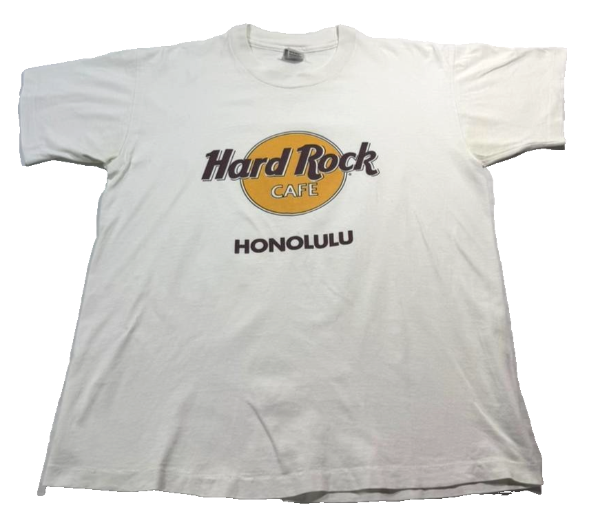Vintage 90'S Kids Hard Rock Cafe Honolulu T-Shirt - Size L