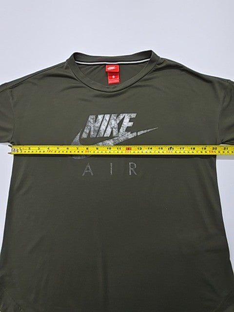 NIKE Unisex Green Air Logo T-Shirt Size S Crew Neck Jersey