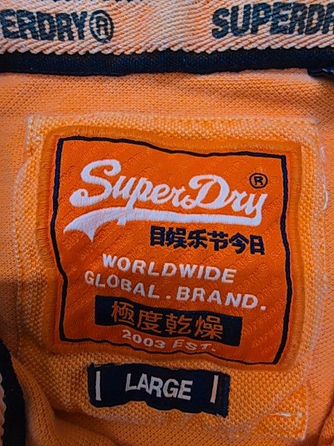 Superdry Men Orange Polo Shirt size L product image 4