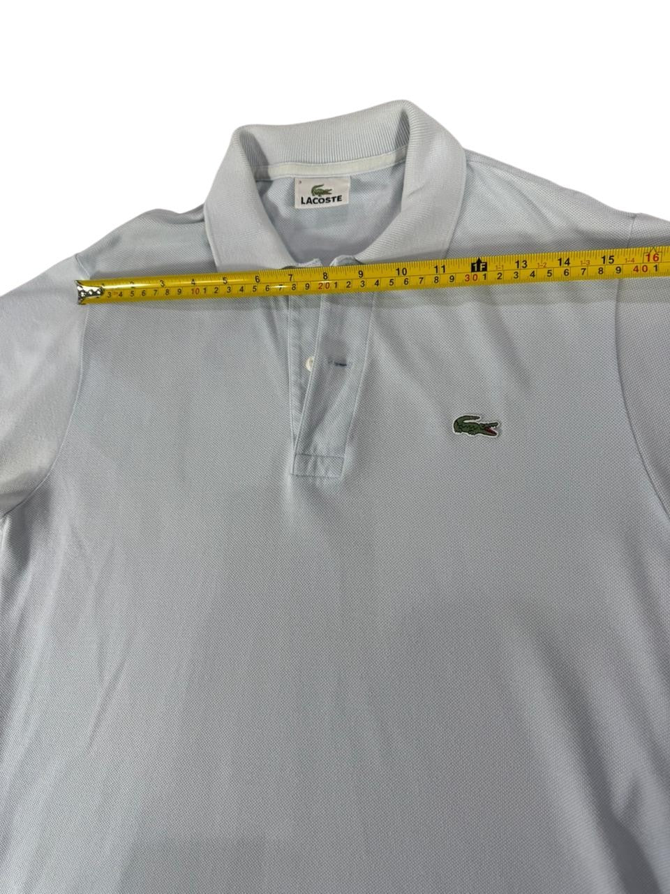 Lacoste Men's Classic Polo Shirt Light Blue Short Sleeve Size 3 Small Crocodile